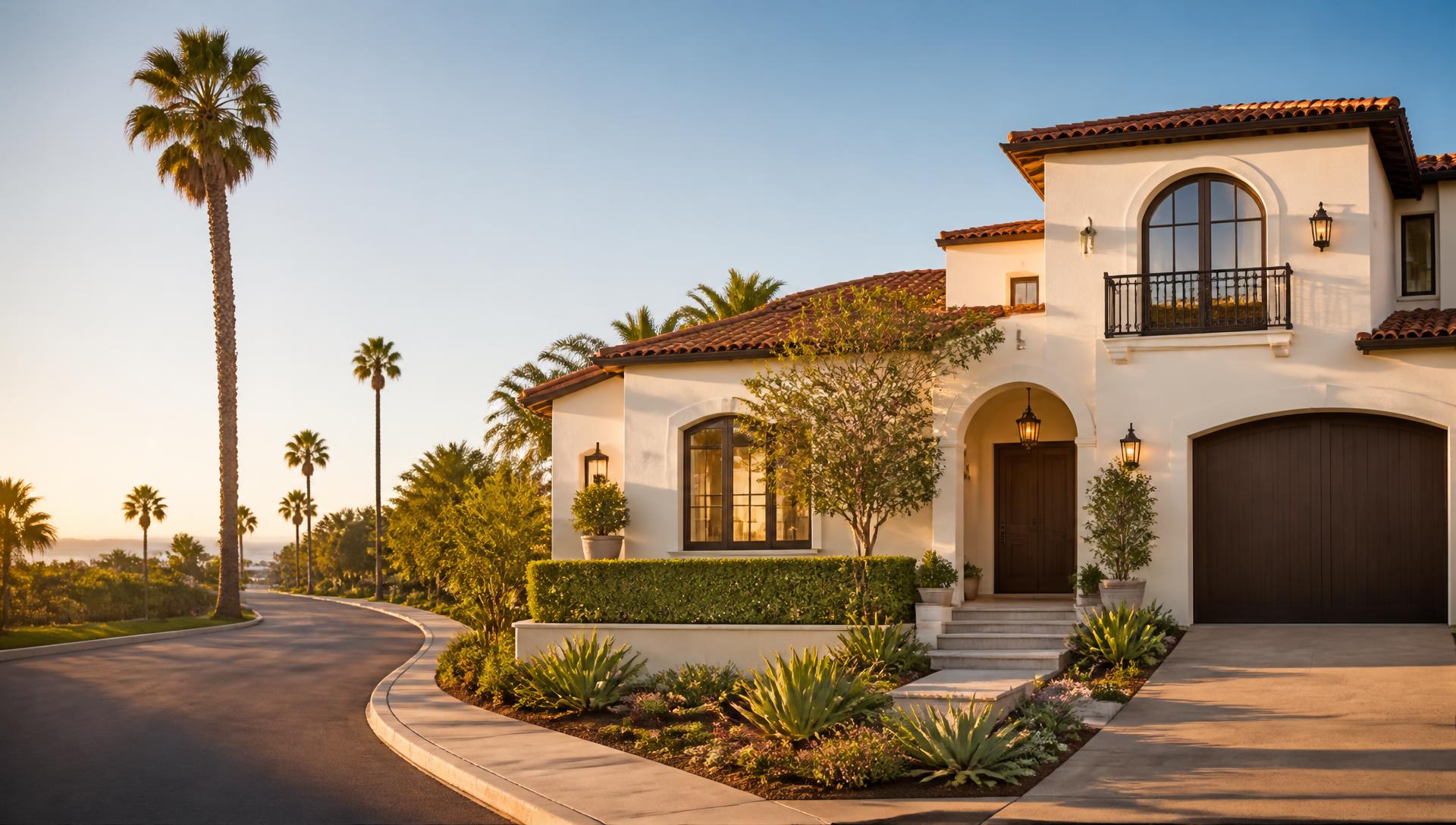 Luxury Los Angeles home at golden hour